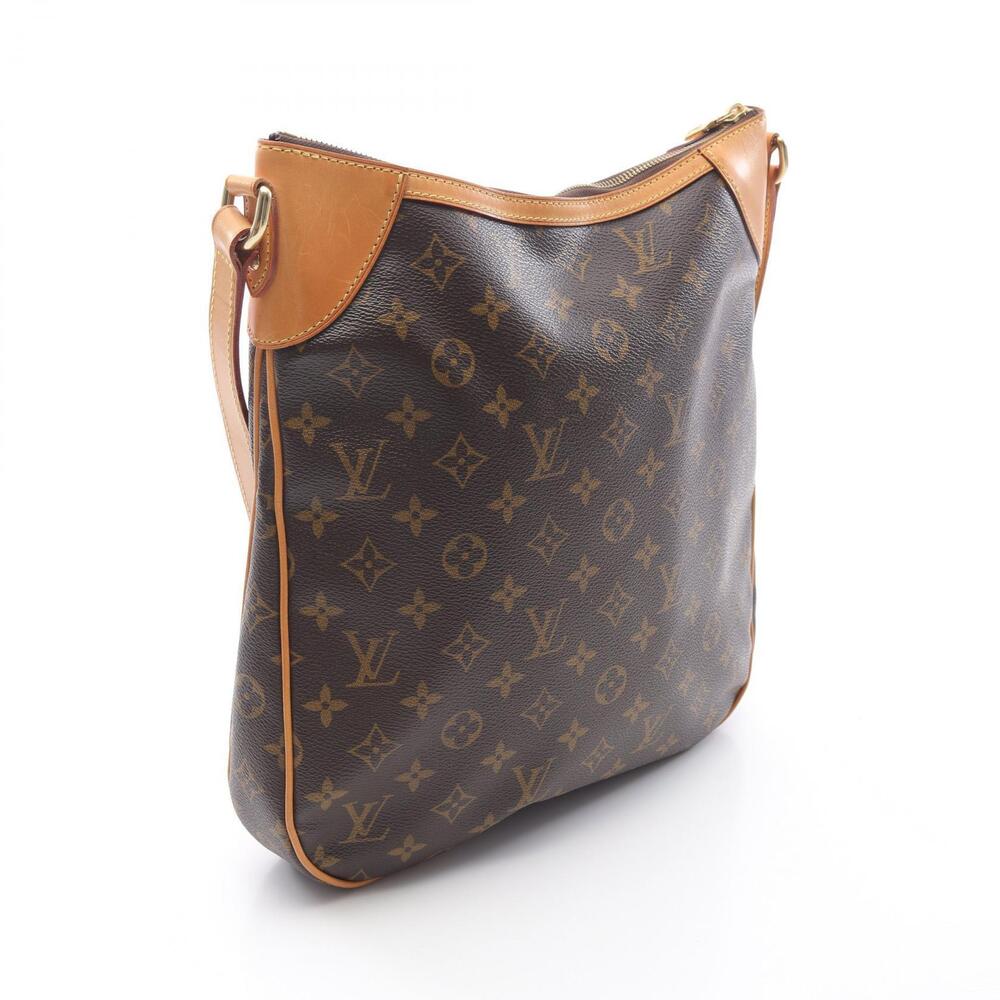 Louis Vuitton Odeon Monogram Shoulder Bag Canvas Leather Brown